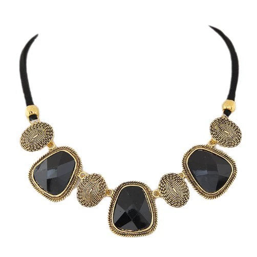 Wholesale Women's Alloy Resin Geometric U Shape Exaggerated Necklace