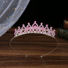 Wholesale Women's Alloy Rhinestone Crown Hairband Headdress Jewelry With Electroplating