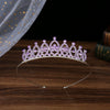 Wholesale Women's Alloy Rhinestone Crown Hairband Headdress Jewelry With Electroplating