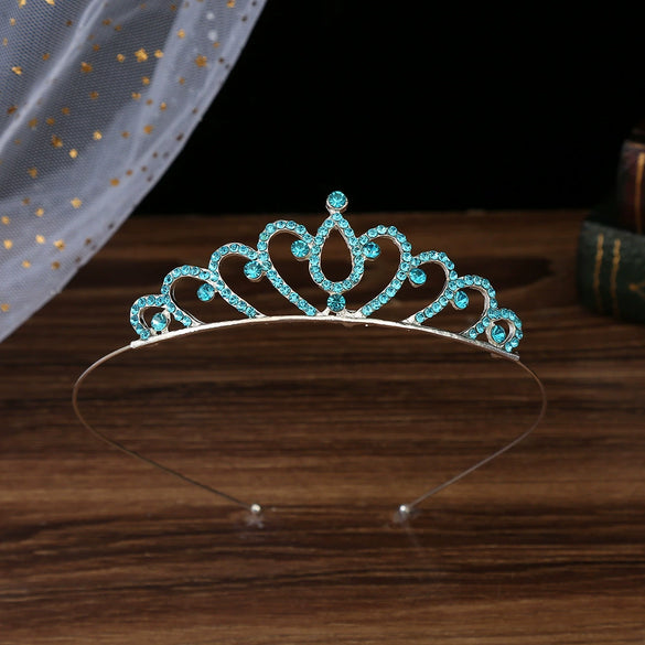 Wholesale Women's Alloy Rhinestone Crown Hairband Headdress Jewelry With Electroplating