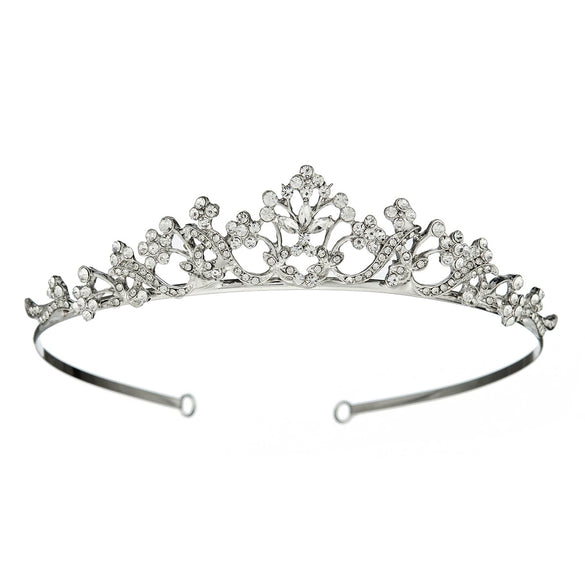 Wholesale Women's Alloy Rhinestone Crown Headband Jewelry For Bridal Birthday Party Wedding Electroplated