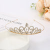 Wholesale Women's Alloy Rhinestone Crown Headwear With Electroplating For Wedding And Cake Decoration