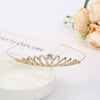 Wholesale Women's Alloy Rhinestone Crown Headwear With Electroplating For Wedding And Cake Decoration