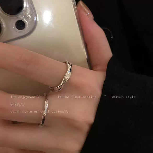 Wholesale Women's Alloy Ring Geometric Style Electroplated