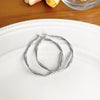 Wholesale Women's Alloy 925 Silver Needle Geometric Big Circle Irregular Earrings With Electroplating Treatment