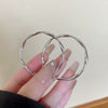 Wholesale Women's Alloy 925 Silver Needle Geometric Big Circle Irregular Earrings With Electroplating Treatment