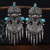 Wholesale Women's Alloy Stainless Steel Electroplated Flower Shape Long Tassel Earrings Accessories