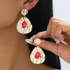 Wholesale Women's Alloy Stainless Steel Electroplated Geometric Earrings Minimalist Versatile Style