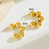 Wholesale Women's Alloy Water Drop C Shaped Geometric Earrings With Electroplating Treatment