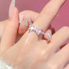 Wholesale Women's Alloy Zirconia Love Bow Ring Set