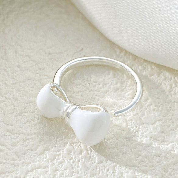 Wholesale Women's Alloy Zirconia Love Bow Ring Set