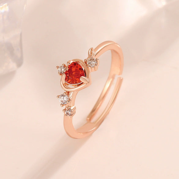Wholesale Women's Alloy Zirconia Love Bow Ring Set