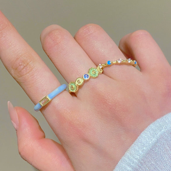 Wholesale Women's Alloy Zirconia Love Bow Ring Set