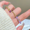 Wholesale Women's Alloy Zirconia Love Bow Ring Set