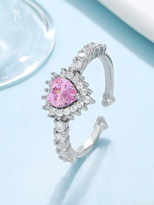Wholesale Women's Alloy Zirconia Love Bow Ring Set