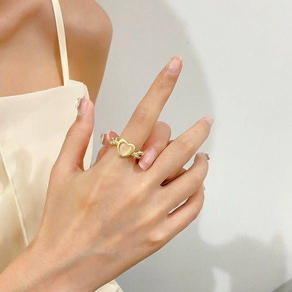 Wholesale Women's Alloy Zirconia Love Bow Ring Set