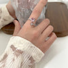 Wholesale Women's Alloy Zirconia Love Bow Ring Set