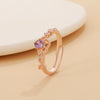 Wholesale Women's Alloy Zirconia Love Bow Ring Set