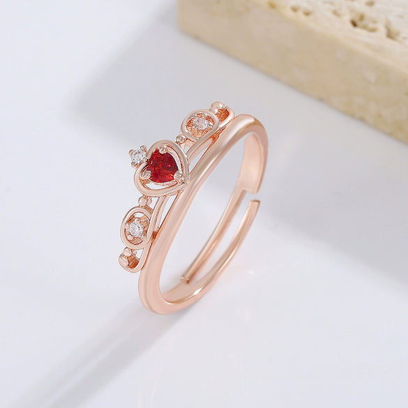 Wholesale Women's Alloy Zirconia Love Bow Ring Set