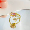 Wholesale Women's Alloy Zirconia Love Bow Ring Set