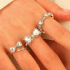 Wholesale Women's Alloy Zirconia Love Bow Ring Set