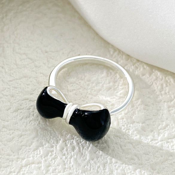 Wholesale Women's Alloy Zirconia Love Bow Ring Set