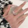 Wholesale Women's Alloy Zirconia Love Bow Ring Set