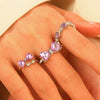 Wholesale Women's Alloy Zirconia Love Bow Ring Set