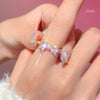 Wholesale Women's Alloy Zirconia Love Bow Ring Set