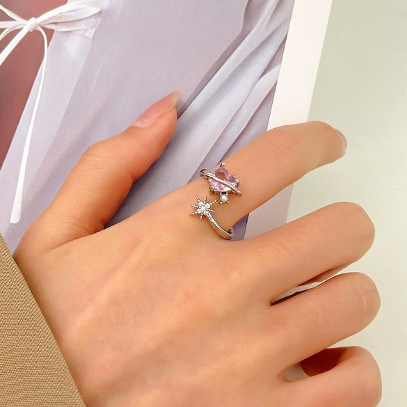 Wholesale Women's Alloy Zirconia Love Bow Ring Set