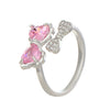 Wholesale Women's Alloy Zirconia Love Bow Ring Set