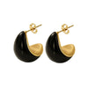 Wholesale Women's Amber White Resin Drop Shape Titanium Steel Electroplated Earrings Fashion Ol And Natural Style