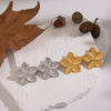 Wholesale Women's Ancient Style Flower Stainless Steel Earrings With Pvd Furnace Vacuum Real Gold Plating