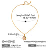 Wholesale Women's Ancient Style Geometric Pattern Stainless Steel Electroplated Round Necklace Jewelry