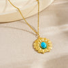 Wholesale Women's Ancient Style Plants And Flowers Pattern Gold Plated Stainless Steel Jewelry Set Including Earrings Necklaces And Bracelets