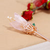 Wholesale Women's Ancient Style Retro Simple Plate Hairpin Hanfu Headdress Jewelry Metal Flower Pattern Electroplated