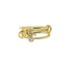 Wholesale Women's And Couple Style Hip Hop Multipiece Overlapping Zircon Ring Set With Diamonds Made Of Copper