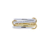 Wholesale Women's And Couple Style Hip Hop Multipiece Overlapping Zircon Ring Set With Diamonds Made Of Copper