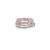 Wholesale Women's And Couple Style Hip Hop Multipiece Overlapping Zircon Ring Set With Diamonds Made Of Copper