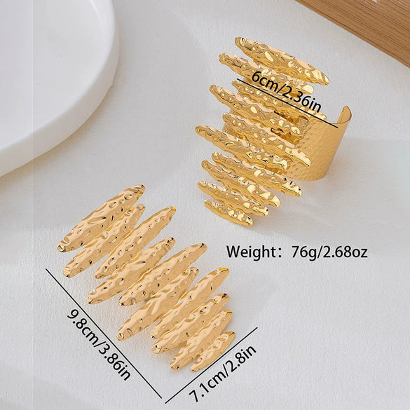 Wholesale Women's And Unisex Alloy Electroplated Bracelet And Ring Set With Hammer And Letter Number Text Patterns