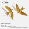 Wholesale Women's Animal Shaped Stainless Steel Earrings With Vacuum Real Gold Plating