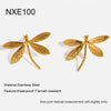 Wholesale Women's Animal Shaped Stainless Steel Earrings With Vacuum Real Gold Plating