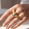 Wholesale Women's Animal Shaped Stainless Steel Electroplated Jewelry Ring