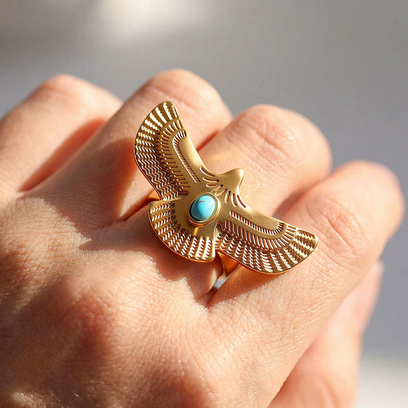 Wholesale Women's Animal Shaped Stainless Steel Electroplated Jewelry Ring