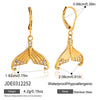 Wholesale Women's Animal Style Electroplated Stainless Steel And Titanium Steel Fishtail Necklace And Earrings Jewelry Accessories