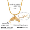 Wholesale Women's Animal Style Electroplated Stainless Steel And Titanium Steel Fishtail Necklace And Earrings Jewelry Accessories