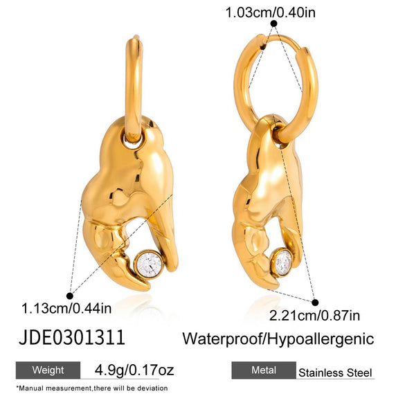 Wholesale Women's Animal Style Titanium Steel And Stainless Steel Electroplated Earrings And Necklace Set