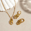 Wholesale Women's Animal Style Titanium Steel And Stainless Steel Electroplated Earrings And Necklace Set