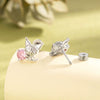 Wholesale Women's Animal Zodiac Style Titanium Steel Electroplated Screw Ear Nails
