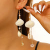 Wholesale Women's Animal Zodiac Style Zinc Alloy Imitation Pearl Electroplated Shell And Starfish Tassel Earrings